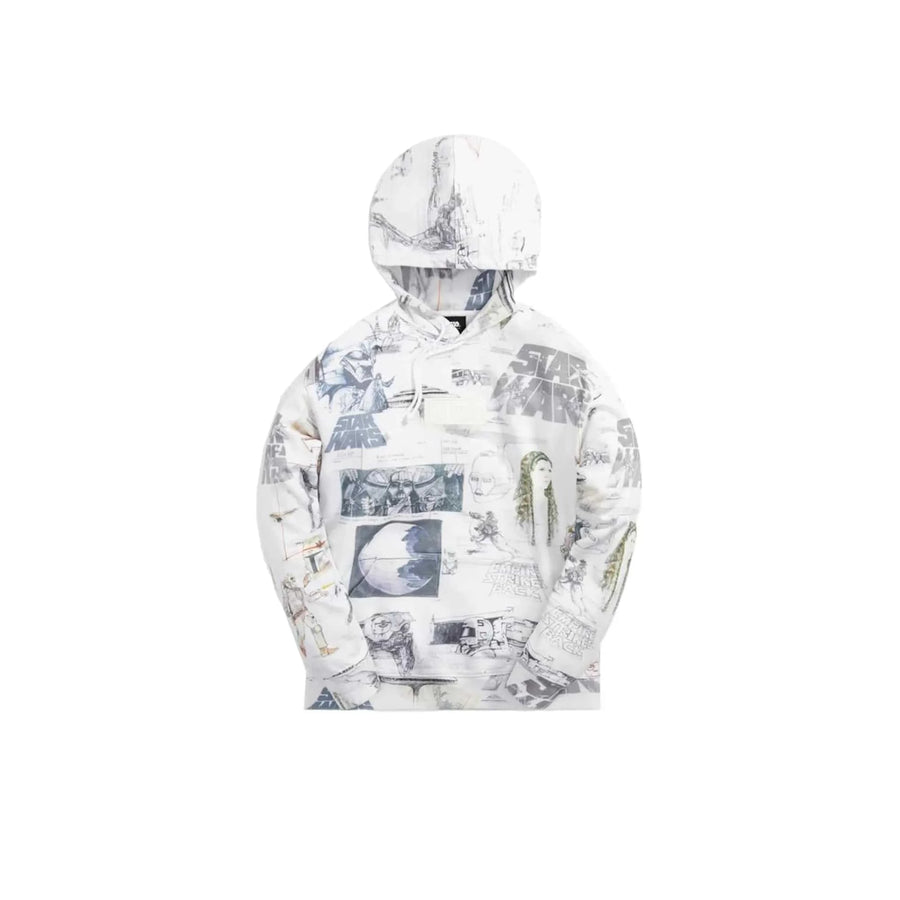 Kith x STAR WARS Sketches Hoodie White - ABco