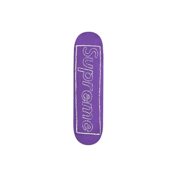 Supreme KAWS Chalk Logo Skateboard Deck Purple - ABco