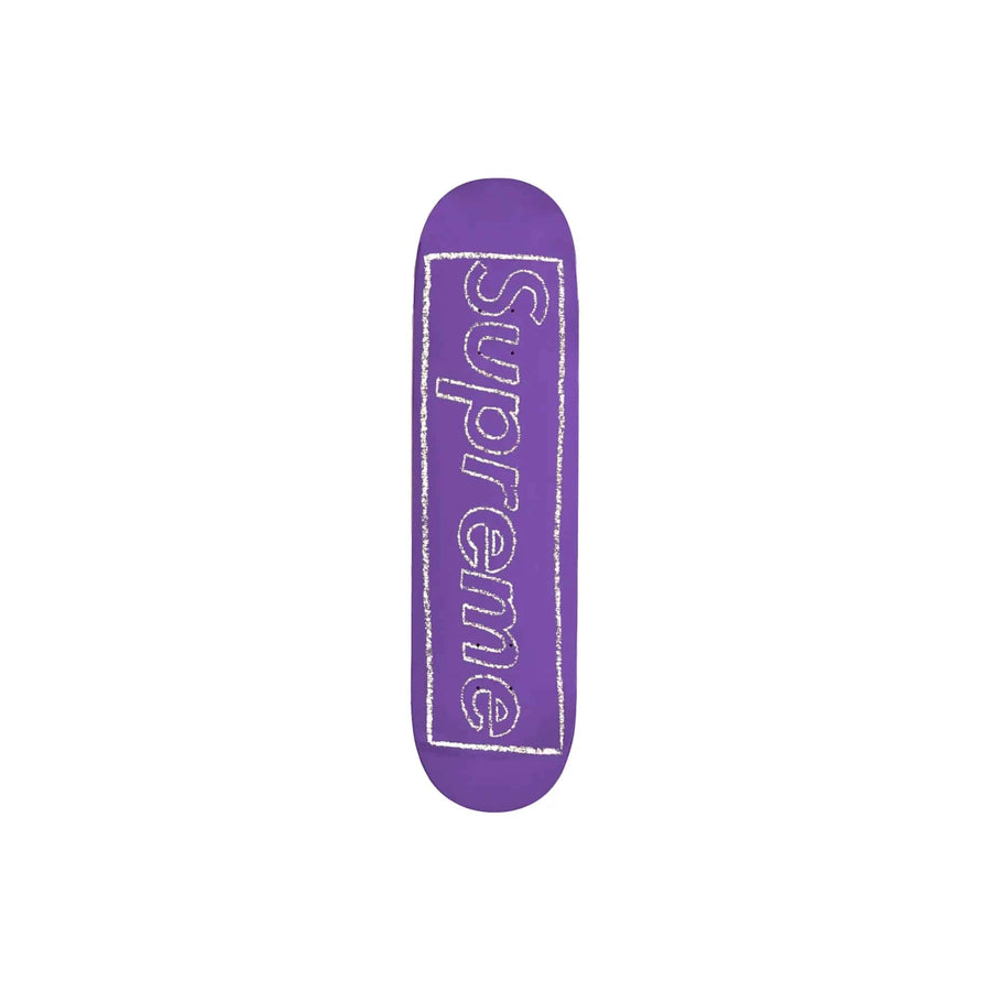 Supreme KAWS Chalk Logo Skateboard Deck Purple - ABco
